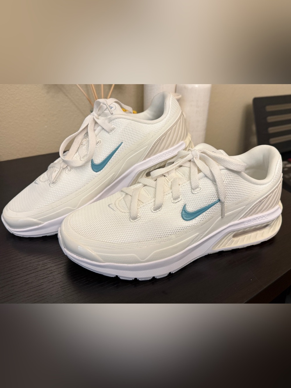 Nike Air Max Bia Athletic Shoes Sneakers Sail - Teal Swoosh Womens 10 Like New